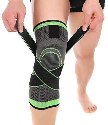 Vitoki Knee Supports for Arthritis Joint Pain 1 Pack, Knee Brace for Men & Women Knee Sleeve for Meniscus Tear ACL Running Workout Basketball Gym Green Medium
