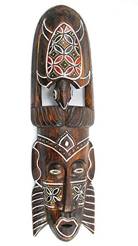 Maschera africano Tartaruga colorata 50 cm. decorativo da parete africana.