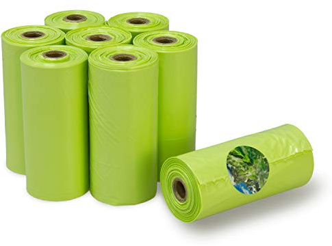 ARQUIVET Bolsas Bio compostables de excrementos para perros - 8 rollos x 15 bolsas - Material biodegradable - Bolsas caca perros - Bolsitas ecológicas - Accesorios para mascotas