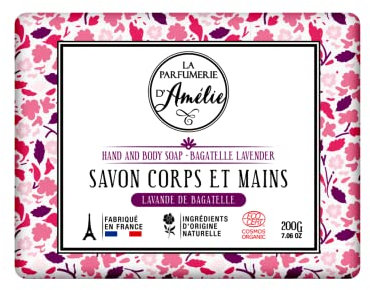 La parfumerie d'Amélie - Savon Bio Lavande de Bagatelle - 200g - Cosmos Organic