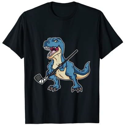 Divertente dinosauro regalo per hockey Maglietta