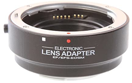 Hersmay EF-EOS M - Adattatore per obiettivo automatico elettronico per obiettivo Canon EF EF-S per EOS M EF-M Mount Mirrorless Corpo fotocamera M1 M2 M3 M5 M6 M10 M50 M100 M200, M50 Mark II, M6 II