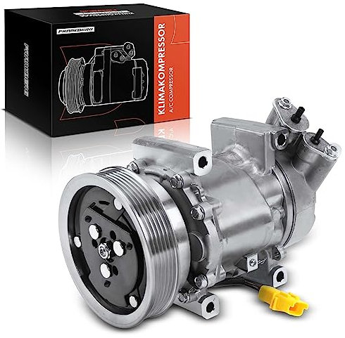 Frankberg Klimaanlagen Kompressor Klimakompressor mit Kupplung Kompatibel mit Clio III BR0/1 CR0/1 Twingo II CN0 Micra III K12 Replace# 2763000Q0D, inkl. Öl vorbereift