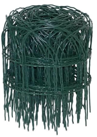 Garden Mile Edging Border - 10M / 33 ft Long Flexible Wire Garden Edging - Easy to Cut and Shape - Perfect for Flower Beds, Lawn, Pavement, Walkways (25 cm High)