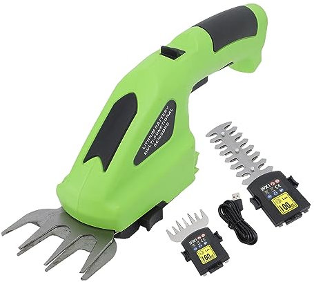 Tyenaza Taille-haie sans Fil, Cisaille à Gazon électrique Taille-haie 2000 MAh Batterie Rechargeable Au Lithium-ION Coupe-Herbe Machine De Taille-haie 3,6 V pour Jardin, Pelouse