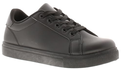 Rockstorm Tobias Boys School Shoes & Trainers (Size UK) - 6-Eyelet Casual Childrens Black Shoes for School with Padded Sock for Extra Comfort, Durable & Fashionable Black 6 Child UK