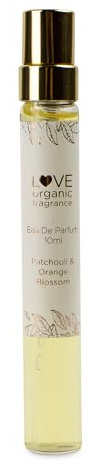 Patchouli & Orange Blossom EDP Fragrance 10ml – Luxury Organic Vegan Perfume | 100% Natural | Cruelty-Free | Hand blended in East Sussex | Deep & Uplifting Scent in Gift Box