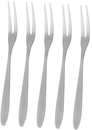 PRETYZOOM 5 Piezas Tenedores Postre Acero Inoxidable Horquillas De Fruta Para Casa y Restaurante
