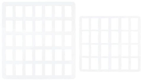 BENECREAT - Plantilla de 2 plantillas acrílicas para dibujo y pintura, modelo de rectángulo de dibujo geométrico, modelo de muestras de pintura para paredes de tela, artesanía y papel, grosor de 2,5