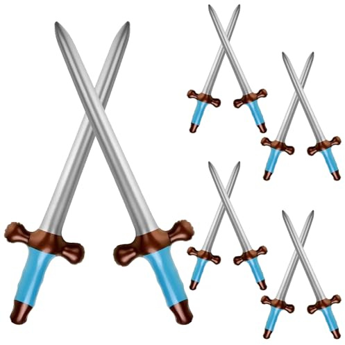 pclapora 10 Piezas Espadas Inflables, 60 cm Inflables de Juguete de Espada Pirata, Espadas de Plástico para Niños, para Halloween Tema Pirata Juego de rol Juegos de Fiesta Decoraciones