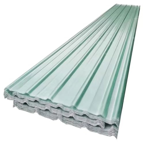 Pannelli Tetto Trasparente, Fogli Pretagliati di Vetroresina 2.0 mm, Lamiere Ondulate Antipioggia, Lastra di Copertura, Pannelli da Tetto, Silenziosa, Antiruggine(35x24in/90x60cm-2.0mm)