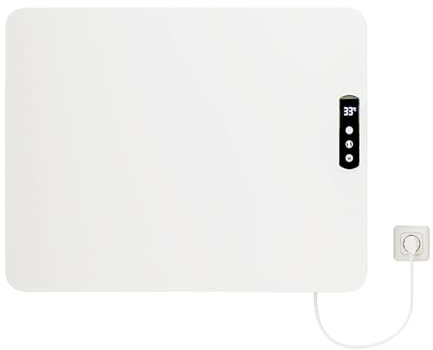 600w Wall Mounted Electric Flat Panel Heater 110-220V Plug-in Convection White WIFI Thermostat for Rooms Up to 120 Sq Ft Energy Efficient Overheating Safety Protection