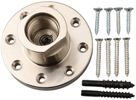 Portabrocas de torno para carpintería, placa frontal de 3 pulgadas con portabrocas de tornillo, montaje roscado de 1 pulgada x 8 TPI para accesorios de torno de madera, acero plateado