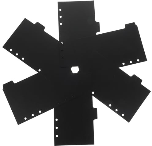 NUOBESTY Intercalaires de Classeur 6 Feuilles Onglets, Accessoires pour Classeurs à Anneaux, Conçus pour Utilisation Journaux, Rapports et Carnets Notes