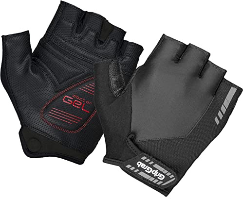 GripGrab Guanti da Ciclismo Estivi ProGel Imbottiti Antiscivolo a Dita Corte Confortevoli Guanti MTB Gravel Bici da Corsa