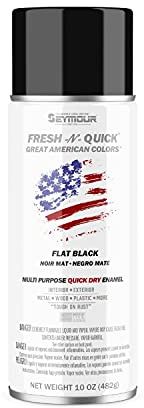 Seymour Paint 11-10 Fresh-N-Quick Multi-Purpose Spray Enamel Flat Black
