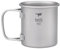 Keith Titanium Einwandiger Titanbecher, Tragbarer Kaffeebecher mit Deckel & klappbarem Henkel, Trinkgeschirr für Tee & Kaffee, Ideal für Camping, Picknick, Trekking & Outdoor (220 Ml)