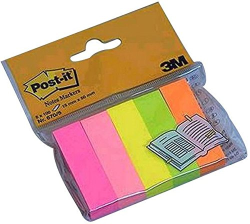 Post-it 670/5 Note Page Mark, 5 Colours x 100 sheets, Pink