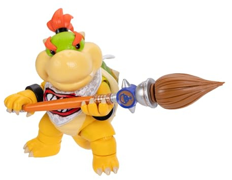 The Super Mario Galaxy Movie 5” Action Figures Series 1 – Bowser Jr. Figure with Paint Brush Accessory - Premium Details and 17 Points of Articulation