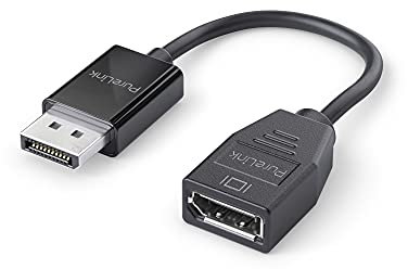 PureLink DisplayPort 1.3 Adapter, 4K Ultra HD 60Hz, 21,6GB/s Bandbreite, vergoldete Steckkontakte, 0,15m, schwarz