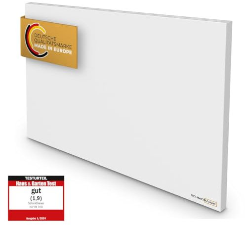 SCHMIDBAUER® Hybrid Pro Hybrid Neu 1000 Watt - das Beste aus beiden Heiztechniken - effiziente Infrarotheizung kombiniert mit bewährter Raumluft-Konvektion - integr. Thermostat