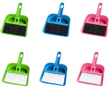 Mini Dustpan and Brush Set for Table Desk Keyboard Plastic Soft Portable Hand Brush Cleaning Sweeper