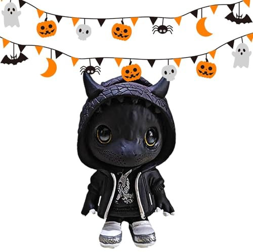 Generisch Coole Drachenfiguren - Harz- -Drachen-Ornamente - Entzückende Halloween-Ornament-Geschenke, Dinosaurier-Elfen-Skulptur für Büros, Gartendekorationen, Zuhause