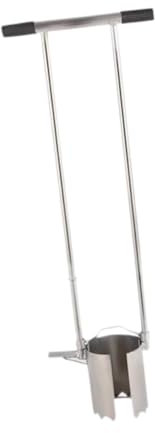 Sharplace Plantador de bulbos de Mango Largo, Herramienta de jardinería, trasplantador Manual Multiusos para Agujeros y trasplantar Plantas, Diámetro del Agujero