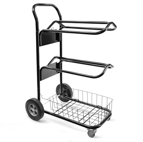 Homestead 220 Lbs Rolling Saddle Rack Cart with Basket – Heavy Duty Saddle Stand for Western Horse Gear, Organizers and Storage for Tack Room, Bridle, Horse Lovers, Cowboy - 3 Tier Saddle Rack Carts