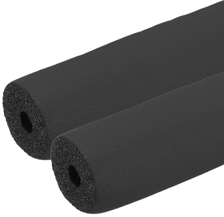 PATIKIL 6 mm (1/4 tum) ID x 1,3 fot x 0,3 cm rörisolering skumrör, 2 st rörskydd wrap stång rör för handtag grepp HVAC luftkonditioneringsenheter, svart