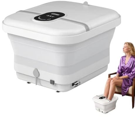 Electric Foot Spa | Foldable Soaking Basin with Massage and Heat | Electric Foot Massage Device For The Whole Family