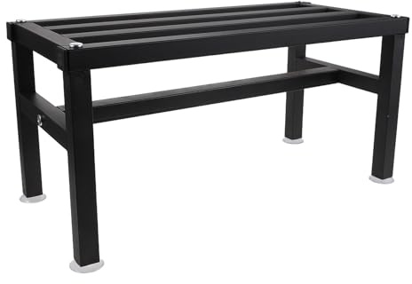 SHINEOFI Taburete de Bañera para Personas Mayores, Taburete de Baño de Hierro Negro, Ahorra Espacio y Fácil de Limpiar, para Baño de Casa y Viaje, para Adultos y Ancianos