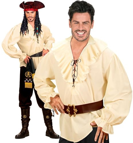Chemise pirate renaissance Homme - beige (Standard - Taille unique jusqu'au 52)