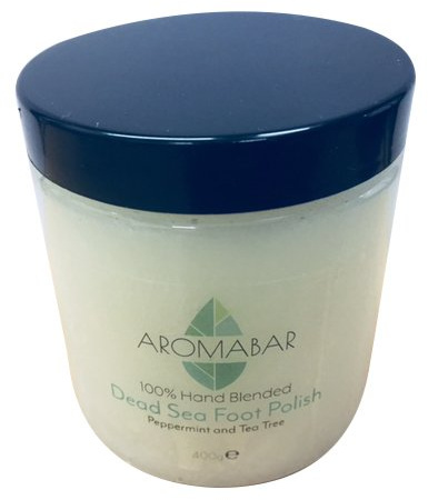 sel de mer morte & Beurre Karité pieds vernis Gommage 300g avec Menthe Poivrée & Arbre à thé huiles essentielles