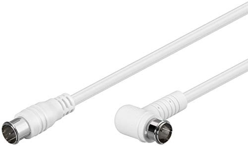 goobay SAT Antennenkabel 1.5m gewinkelt, Koaxialkabel mit 90 Grad F-Quick-Stecker, doppelt geschirmt, ideal für TV und Receiver - 97347