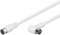 Goobay 67347 Gewinkeltes Sat Antennenkabel (80 dB), 2X geschirmt, F-Stecker (Quick) > F-Stecker (Quick) 90° (vollständig geschirmt)