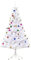 HOMCOM Weihnachtsbaum künstlicher Christbaum Tannenbaum Baum 150cm mit Ständer inkl. Dekor (150cm, weiß/Weihnachtsbaum)