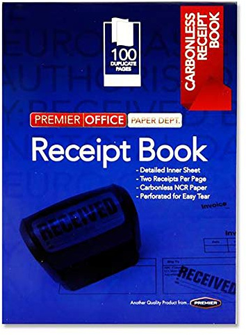 Premier Stationery S2859881 Premier Depot Carbonless Duplicate Receipt Book