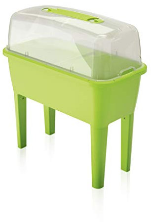 Huerto Urbano con invernadero de 52 litros en polipropileno 77 x 38 x 82 cm color pistacho