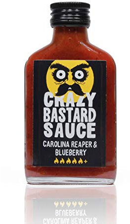 Crazy Bastard Carolina Reaper & Blueberry Hot Sauce- 100ml