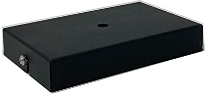 Portalampada E27/Rosone in Metallo Rettangolare. Colori: Bianco, Nero e Rusty (ROSONE 1 FORO 148MM NERO)