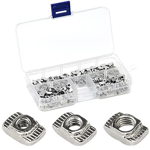 160 Piezas Tuercas de Ranura en T, M3, M4, M5 T Tuerca