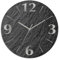 ARTLAND Wanddeko Wanduhr ohne Tickgeräusche aus Glas Quarzuhr Ø 30 cm Rund Lautlos Ø 30 cm Schieferoptik U1RE