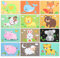12 Stück Mosaik Bastelsets Aufkleber Dschungeltiere für Kinder,3d-Aufkleber Diy Kinder Tier Handgemachte Aufkleber,Selbstklebende Cartoon-Schaum-Puzzle，Kunsthandwerk für Jungen und Mädchen