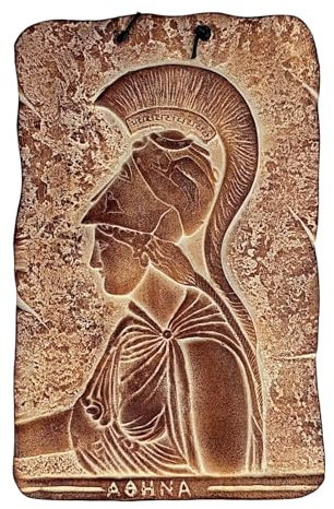 Athena Minerva Greek Roman Goddess Ceramic Tile Wall Relief Décor