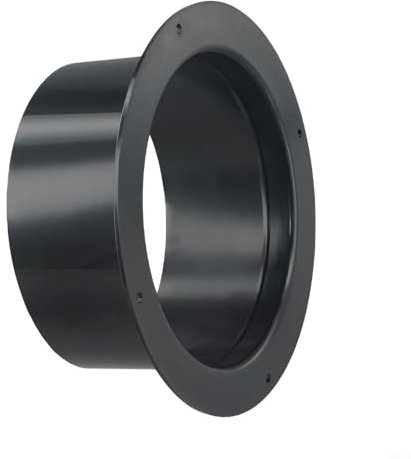 Connecteur à bride murale en ABS pour tuyaux de ventilation, raccords ronds pour tuyau de ventilation, connecteur à bride murale, flux d'air lisse (125 mm)