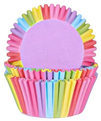 Cupcake Caissettes à Moules à Muffins en Papier Arc en Ciel - Tasses de Cuisson pour Gâteaux pour Fête et Mariage - 300 Pièces
