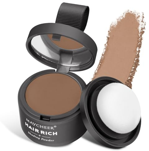 LOPHE Polvo para Rayitas, Retocador de Raíces en Polvo, Sombra para el Cabello, Polvos Pelo Hombre para Rellenar el Cabello, Retoca Raices Corrector para Cabello Natural (Marrón Rojizo)