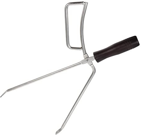 Garneck 1 Pieza Pinza de Barbacoa de Inoxidable Haya Herramienta Extendida para Cocción al Aire para Bbq y Picnics