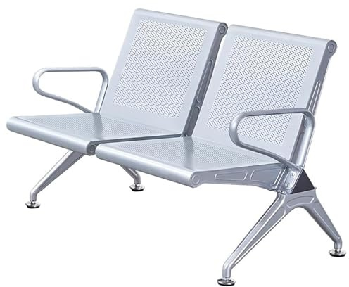 QSNYJPL Chaise Salle d'Attente, Chaises de Réception en Acier Laminé à Froid, Banc de Salle d'Attente 2 Places avec Accoudoirs et Dossier pour Aéroport, Bureau